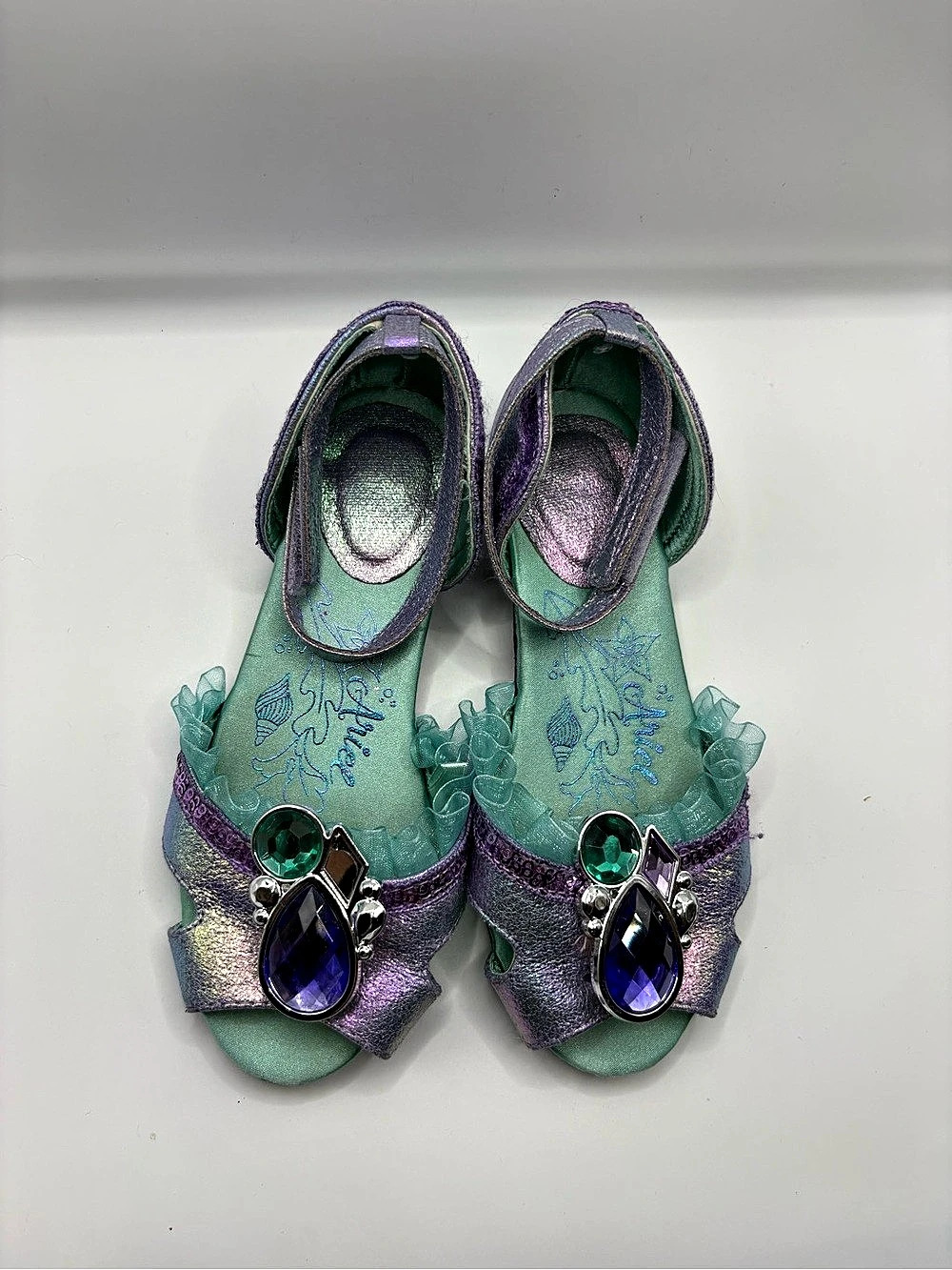 Disney Ariel Costume Shoes for Kids Purple & Green Sandals